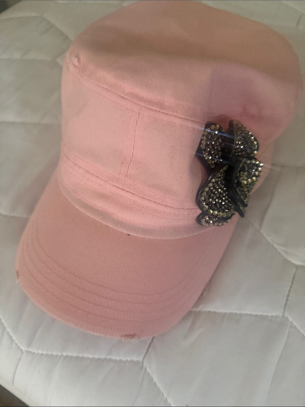Abella Pink Cotton Cap with Branded Label